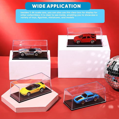 Singhoow 2 1/64 4.17 1.81 1.81 Inches Pcs Display Case Acrylic Model Cars Display Case x x Clear Plastic Vehicles Toy