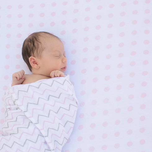 100% 2 Pack Universal Fit Crib Sheets - Natural Soft Jersey Knit Cotton for Standard Crib and Toddler Mattress - (Pink