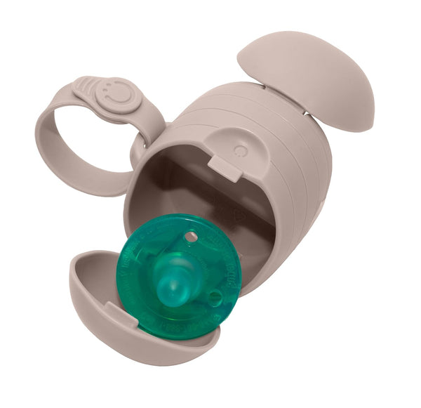 Ubbi On-The-Go Dual Pacifier Holder, Keep's Baby's Binkies Clean and Accessible, Portable