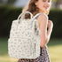 Qiwuphx Backpack Corduroy Diaper Bag for Mom, Large Capacity Travel Nappy Bag for Baby Girls & Boys with Stroller