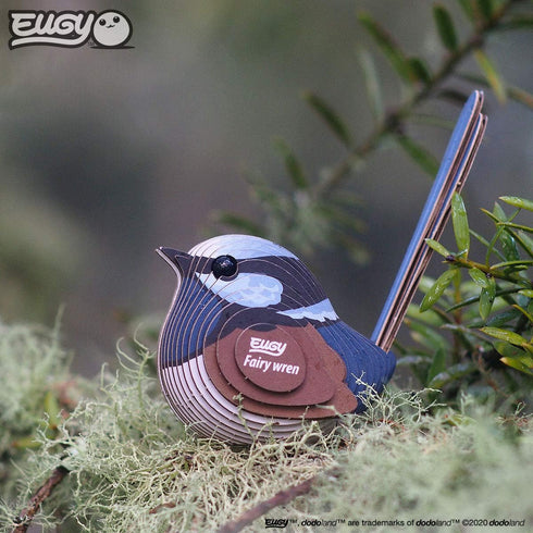 Eugy Fairy Wren 3D Puzzle - 26 Piece Eco-Friendly Educational Toy for Kids Ages 6+