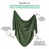 Waves Pattern Large Premium Knit Baby Swaddle Blanket by Copper Pearl