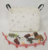 Rectangular Canvas Storage Bin, Waterproof Nursery Hamper with Handles, Gift Basket for Home and Office