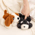 Basset PEACH CAT Hound Dog Stuffed Animal Cute Puppy Plushies Small Plush Toys Gifts for Kids White