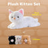 3 3 PREXTEX Plush Cat Toys Stuffed Animal with Cats Baby Stuffed Animals - Big Cat Zippers Little Plush Baby Kittens