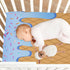 Pigsaly 27x39 Inch Crib Sheets Light Blue Gradient Ice Cream Drip Baby Sheet for Standard Crib Mattress Boys Girls