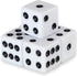 5-Pack Set 16mm Classic White Game Dice for Playing Board Games and Card Games, - Regular Pipped Six-Sided Dice by