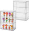 2 Pack Clear Display Case for Figures with Magnetic Door, Acrylic Display