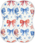 decor gift 4th 4 Pack 22x11in Cotton Muslin Burp Cloth Soft Touch Patriotic Ribbons of July Baby spit up Cloth