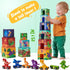 Set, 1 2 3 Atoylink Toddler Dinosaur Sorting and Stacking Toys with Magnetic Wooden Dinosaur Train Baby Number Blocks