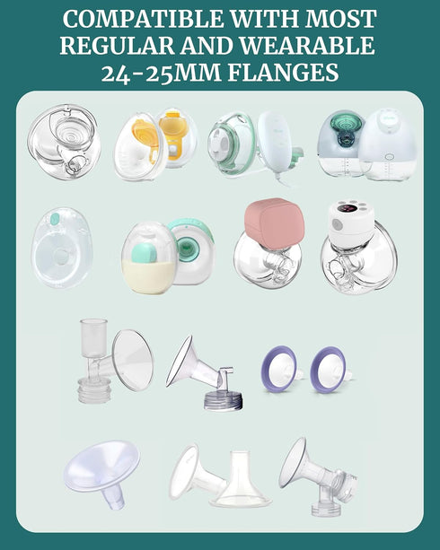 24mm 21mm Momcozy, Flange Inserts for Breast Pumps - Silicone - Convert to - Pump Parts Replacement - Compatible