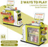 POFJOEQ Playset 48PCS 3+ (668-124) Cash Register for Kids - Pretend Play Money, Calculator, Scanner, Credit Card