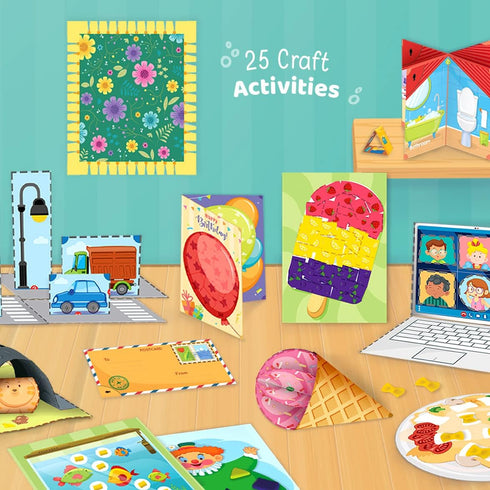 25 3,4,5,6 3 Imagimake My First Craft Kit | Craft Activities in Scissor Skills Activity Book | Toddler Arts and Crafts