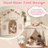2 4 51" 39" 53" Treestone Doors Kids Play Tent with Padded Mat & Light, Large Tent for Toddler with Windows,Kids