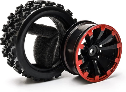 JIUWU 4-Pack Off-Road Wheels - 12mm Hex RC Wheels and Tires, High-Performance Upgrade for 1/10 RC Cars