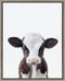 DesignOvation Sylvie Baby Cow Portrait Framed Canvas Wall Art by Amy Peterson,