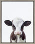 DesignOvation Sylvie Baby Cow Portrait Framed Canvas Wall Art by Amy Peterson,
