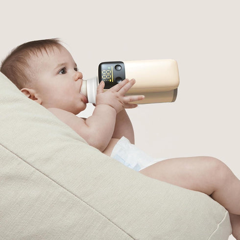 Portable USB Baby Bottle Warmer with Temperature Display for Travel