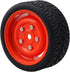 Mxfans 4PCS 12mm Hex Wheel Rims, 4 Holes & Rubber Tires for RC 1/10 On Road Cars