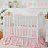 Brandream Crib Bed Skirt for Baby Girls Boys Blush Pink Boho Bohemian Solid Cotton Toddler Bedskirt Farmhouse Chic