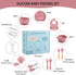 mraisebossup Set 15 Setpink Silicone Baby Feeding PcsBaby Spoons Suction Bowl Divided Plate Bib Cup Finger Brush Baby
