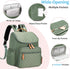 Backpack LORADI Lightweight Diaper Bag with Stroller Clips, Insulated Pockets, Baby Shower Essentials (Classic, Green)