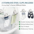 QOOMABA Cloth Diaper Sprayer Splatter Shield for Toilet, Snap Button Diaper Holder & Clips, Foldable Diaper Spray