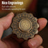 Freelove Viking Pirate & Gossip Design Fidget Spinner, Copper Metal Spinner Toy for Adults, Brass