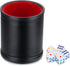 Delta-shop Felt Lined Professional Dice Cup - Quiet with 6 Dice for Yahtzee Game