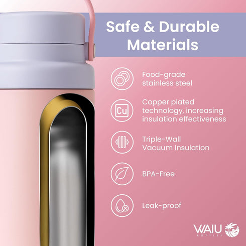 15 Pack, 9oz (270ml) Portable Breast Milk Cooler Keeps Milk Cold Up to Hours, Triple-Wall Vacuum Insulated Stainless