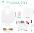 110 Set 24 12 24 50 1 Pcs DIY Baby Bibs Decorating Includes White Bibs, Fabric Markers, Stencils, Clothespins, Hemp