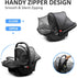 Cheermomo 2-Way Car Seat Canopy, Baby Car Seat Cover, Mosquito Net with Zipper - Breathable Mesh Infant Bug Net