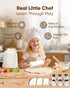 Set Wooden Safe Real Cooking Tool for Kids Toddler Teen Montessori Kitchen Accessories & Utensils for Little Chef