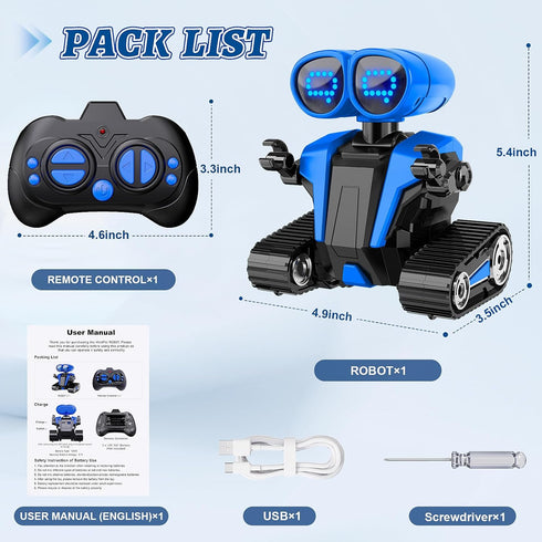 MindPal 3 Robot Toys for Boys Girls with Auto-Demonstration Robots for Kids Remote Control Kids Robot Rechargeable