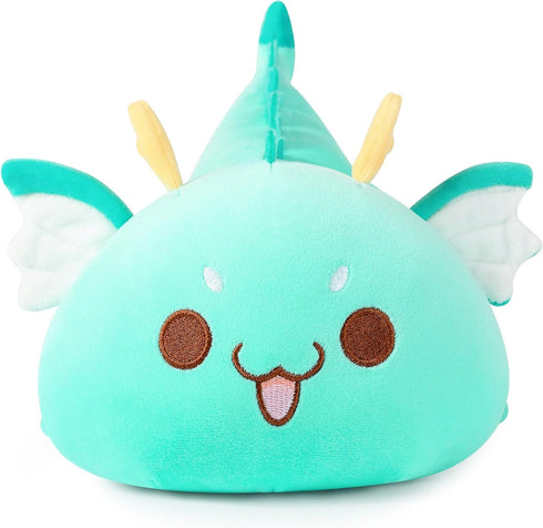 Onsoyours Chubby Dragon Stuffed Animal Adorable Plushies Soft Huggable Plush Pillow Kawaii Cute Dragon Plushie Toy for Kids (Cyan Dragon, 10")