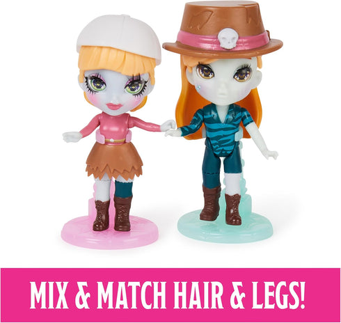 Wild Vibes Big Cat Un-Rescue Zombie Dolls - Deluxe Set with 2 Exclusive 3.5-Inch Figures, 2 Pets & More