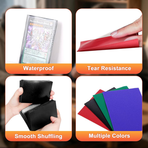 600PCS (6 Card Sleeves for Collectable Gaming Cards, Matte Card Protectors Sleeves for Baseball Cards, Game Cards