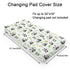 Watercolor Panda Green Leaves Baby Changing Pad Cover Sheets for Boy Girl 32''x16'' Cute Bear Unisex Fitted Diaper Changing Table Sheets Soft Breathable Baby Changing Table Mats