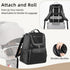 vosmles Backpack, Large Leather Diaper Bag Baby Travel Bag with Changing Pad, Insulated Pockets, Stroller Straps