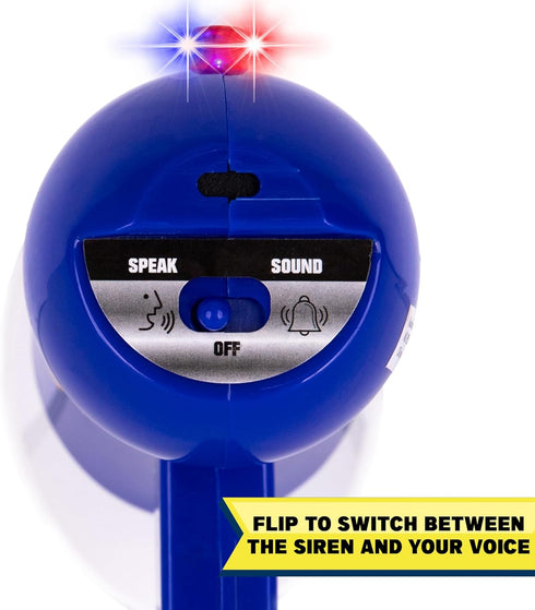 ArtCreativity Police Megaphone Toy for Kids, Siren Mode with Flashing Lights, Pretend Play Toys for Boys 8-12