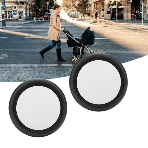 Wheels for Baby Strollers, Rubber Wheel Accessories for Kids Carriage (A Pair of Front Wheels)