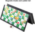 Travel Board Games Small Magnetic Snakes and Ladders, 9.7 Inches Portable Folding Board