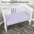 Everyday Kids 2-Pack Fitted Crib Sheets, 100% Soft Microfiber Baby Sheet, White and Lavender Nursery Sheets