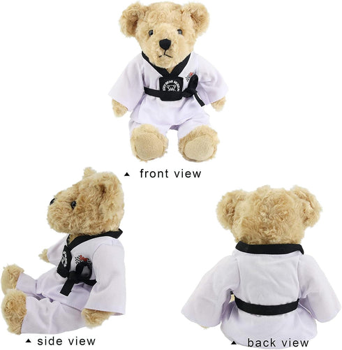 Houwsbaby Taekwondo Teddy Bear Stuffed Animal, Adorable Karate Bear Plush Toy for Kids, 8''