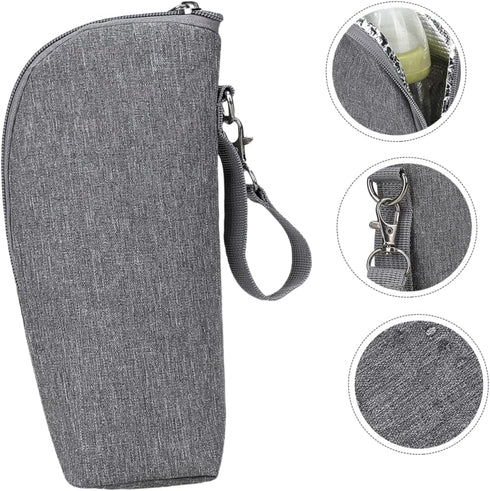 Generic Portable Insulated Bottle Warmer Bag Thermal Pouch for Milk Convenient for Travel Stroller Attachment Easy