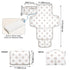 CHUROUSY White Baseball Portable Diaper Changing Pad with Wipes Holder, Vintage Sport Foldable Baby Diaper Changer