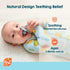RaZbaby RaZberry Silicone Baby Teether Toy - Berrybumps Soothe Babies Sore Gums - Infant Teething Toy - Hands Free