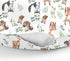 Cute Animals Green Leaf Baby Nursing Pillow Covers for Boy Girl Bear Deer Squirrel Raccoon Owl Boho Leaves Nursing