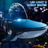 WATUDOU 1:18 2.4Ghz 6 7 8 9 Remote Control Whale Shark Toys for Boys Kids, Scale High Simulation Shark for Pool