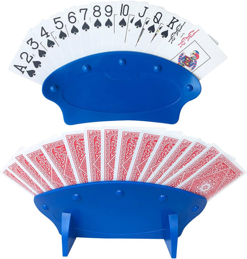 Yuanhe Card Holders for Playing Cards - 4 Pack for Adults, Kids, Seniors - Great for Poker Parties